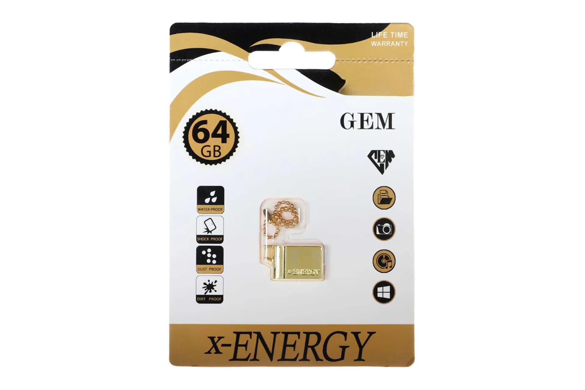 فلش ایکس انرژی مدل GOLDEN GEM ظرفیت 64 گیگابایت USB 2.0 - تصویر 1